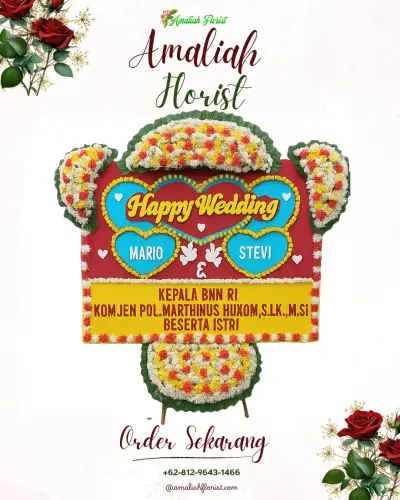 Karangan Papan Bunga Pernikahan aston pontianak hotel & convention center